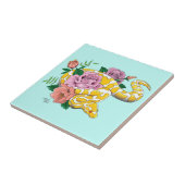 Yellow Albino Ball Python Tegeltje (Zijkant)