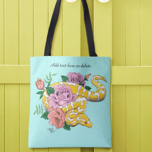 Yellow Albino Ball Python Tote Bag