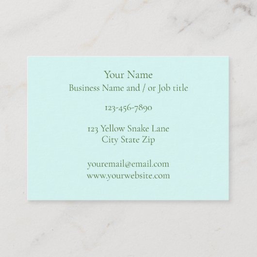 Yellow Albino Ball Python Visitekaartje (Achterkant)