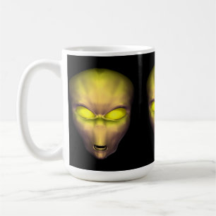 Yellow Alien Head Koffiemok