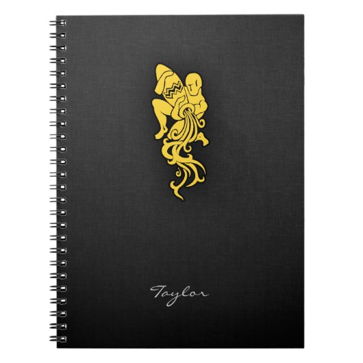 Yellow Amber Aquarius Notitieboek (Voorkant)