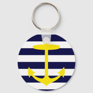 Yellow Anchor Silhouette Sleutelhanger