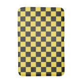 Yellow and black checkerboard pattern badmat (Voorkant Verticaal)