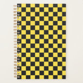 Yellow and black checkerboard pattern planner (Voorkant)