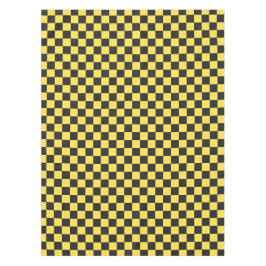 Yellow and black checkerboard pattern tafelkleed