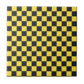 Yellow and black checkerboard pattern tegeltje (Voorkant)
