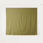 Yellow and black checkerboard pattern wandkleed (Voorkant (horizontaal))