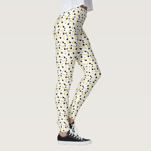 yellow and black hearts leggings (Rechts)