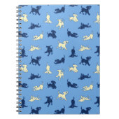 Yellow and Black Lab Puppies Blue Plain Notebook Notitieboek (Voorkant)