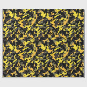 Yellow and Black Military Wrapping Paper Cadeaupapier (Vlak)