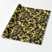 Yellow and Black Military Wrapping Paper Cadeaupapier (Uitgerold)