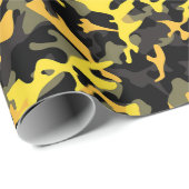 Yellow and Black Military Wrapping Paper Cadeaupapier (Rol Hoek)