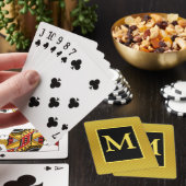 Yellow and Black Monogrammed Playing Cards Pokerkaarten (Insitu)