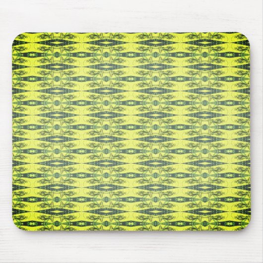 Yellow and black pattern  muismat (Voorkant)
