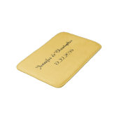 Yellow and Black Personalized Names Plush Badmat (Gekanteld)