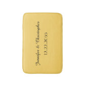 Yellow and Black Personalized Names Plush Badmat (Voorkant Verticaal)
