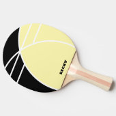 Yellow and Black Personalized Ping Pong Paddle Tafeltennisbatje (Zijkant)