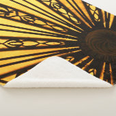 Yellow and Black Radial Print Sherpa Deken (3/4)