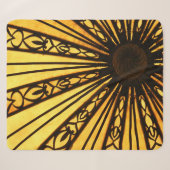 Yellow and Black Radial Print Sherpa Deken (Voorkant (horizontaal))