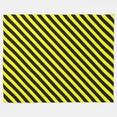 Yellow and Black Striped Fleece Throw Deken (Voorkant (Horizontaal))