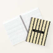Yellow and Black Stripes Fun Simple Elegant Custom Notitieboek (Binnen)