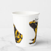 Yellow and Black, Yellow Banded Poison Dart Frog Papieren Bekers (Rechts)