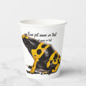 Yellow and Black, Yellow Banded Poison Dart Frog Papieren Bekers (Voorkant)