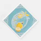 Yellow and blue fruit patterns AI art  Servet (Hoek)