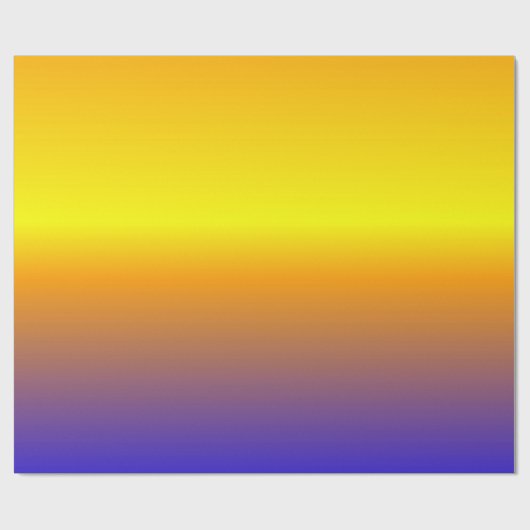 Yellow and Blue Sunset Gradient Cadeaupapier (Vlak)