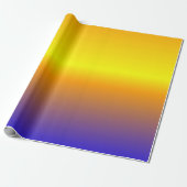 Yellow and Blue Sunset Gradient Cadeaupapier (Uitgerold)