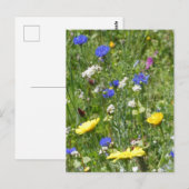 Yellow and Blue Wildflowers DIY Briefkaart (Voorkant / Achterkant)