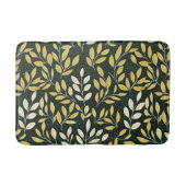 Yellow and Cream Leafy Branches Pattern  Badmat (Voorkant)