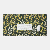 Yellow and Cream Leafy Branches Pattern  Bureaumat (Keyboard & Muis)