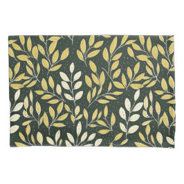 Yellow and Cream Leafy Branches Pattern  Kussensloop