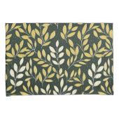 Yellow and Cream Leafy Branches Pattern  Kussensloop (Voorkant-Rechts)