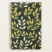 Yellow and Cream Leafy Branches Pattern  Planner (Voorkant)