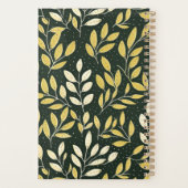 Yellow and Cream Leafy Branches Pattern  Planner (Achterkant)