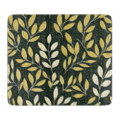 Yellow and Cream Leafy Branches Pattern  Snijplank (Voorkant)