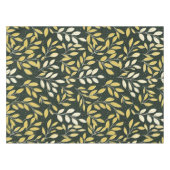 Yellow and Cream Leafy Branches Pattern  Tafelkleed (Voorkant (Horizontaal))
