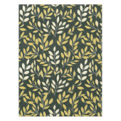 Yellow and Cream Leafy Branches Pattern Tafelkleed (Voorkant)