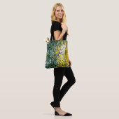 Yellow and Green Abstract Tote Bag (Op model)