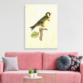 Yellow and Green Bird Perched on a Little Branch Canvas Afdruk (Insitu (Woonkamer))