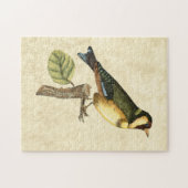 Yellow and Green Bird Perched on a Little Branch Legpuzzel (Horizontaal)