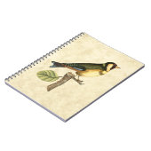 Yellow and Green Bird Perched on a Little Branch Notitieboek (Linkerzijde)