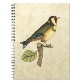 Yellow and Green Bird Perched on a Little Branch Notitieboek (Voorkant)