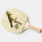 Yellow and Green Bird Perched on a Little Branch Tafeltennisbatje (Zijkant)