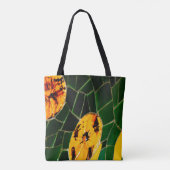 Yellow and Green Floral Tote Bag (Achterkant)