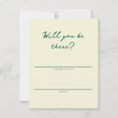 Yellow and Green Simple RSVP Card (Voorkant)