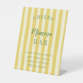 Yellow and Green Summer Bachelorette Reclamebord Met Voetstuk