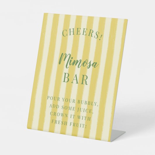 Yellow and Green Summer Bachelorette Reclamebord Met Voetstuk (Voorkant)